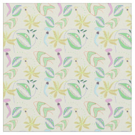 肉食おもしろい植物スケッチ継目パターン ファブリック