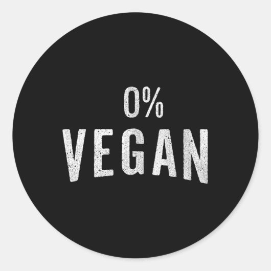肉食おもしろい者と肉食動物0%ビーガン- Bbq Te ラウンドシール (正面)