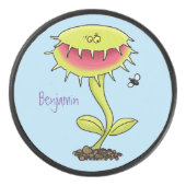 肉食おもしろい金星のハエの捕獲植物漫画 アイスホッケーパック (正面)