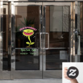 肉食おもしろい金星のハエの捕獲植物漫画 ウィンドウサイン (オフィスドア)