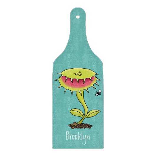 肉食おもしろい金星のハエの捕獲植物漫画 カッティングボード (正面)