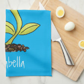 肉食おもしろい金星のハエの捕獲植物漫画 キッチンタオル (四つ折り)