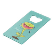 肉食おもしろい金星のハエの捕獲植物漫画 クレジットカード栓抜き (裏面アングル)