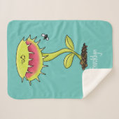 肉食おもしろい金星のハエの捕獲植物漫画 シェルパブランケット (正面(横))