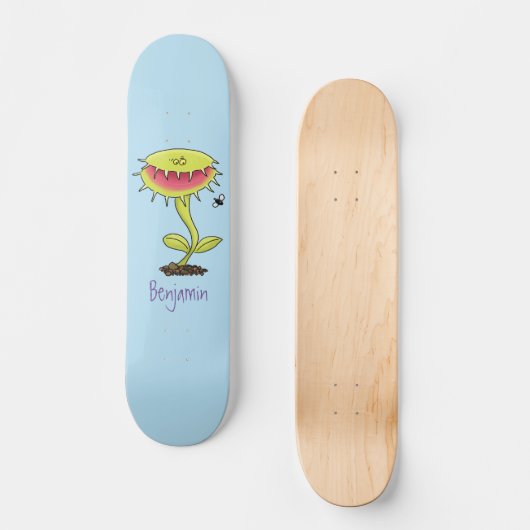 肉食おもしろい金星のハエの捕獲植物漫画 スケートボード (正面)