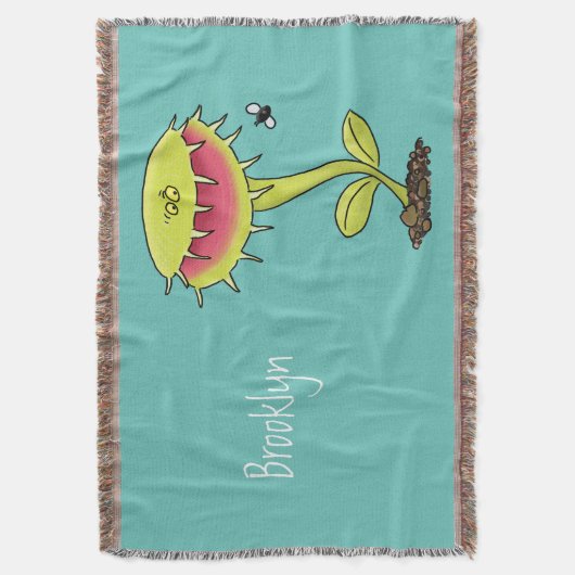 肉食おもしろい金星のハエの捕獲植物漫画 スローブランケット (正面縦)