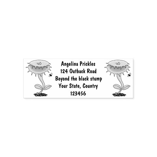 肉食おもしろい金星のハエの捕獲植物漫画 セルフインキングスタンプ (デザイン)