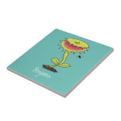 肉食おもしろい金星のハエの捕獲植物漫画 タイル (側面)