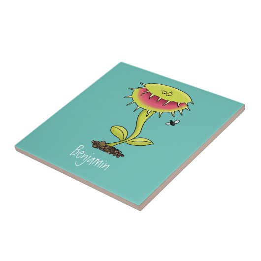 肉食おもしろい金星のハエの捕獲植物漫画 タイル (側面)