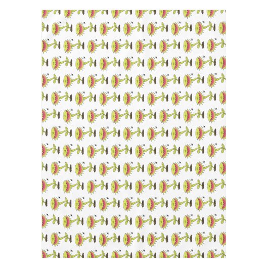 肉食おもしろい金星のハエの捕獲植物漫画 テーブルクロス (正面)