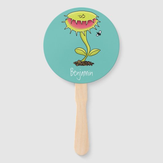 肉食おもしろい金星のハエの捕獲植物漫画 ハンドファン (正面)