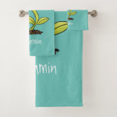 肉食おもしろい金星のハエの捕獲植物漫画 バスタオルセット (インサイチュ)