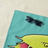 肉食おもしろい金星のハエの捕獲植物漫画 ビーチタオル (インサイチュ)