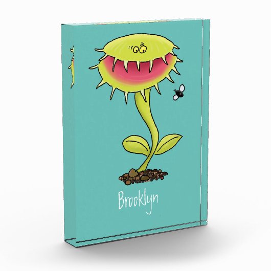 肉食おもしろい金星のハエの捕獲植物漫画 フォトブロック (左)