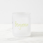 肉食おもしろい金星のハエの捕獲植物漫画 フロストグラスマグカップ (中央)