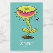 肉食おもしろい金星のハエの捕獲植物漫画 フードラベル (シングルラベル)