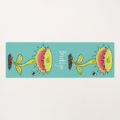 肉食おもしろい金星のハエの捕獲植物漫画 ヨガマット (裏面(横))