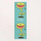 肉食おもしろい金星のハエの捕獲植物漫画 ヨガマット (裏面)