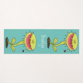 肉食おもしろい金星のハエの捕獲植物漫画 ヨガマット (正面(横))