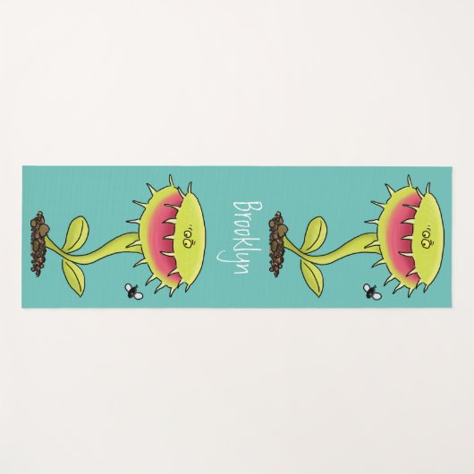 肉食おもしろい金星のハエの捕獲植物漫画 ヨガマット (正面(横))