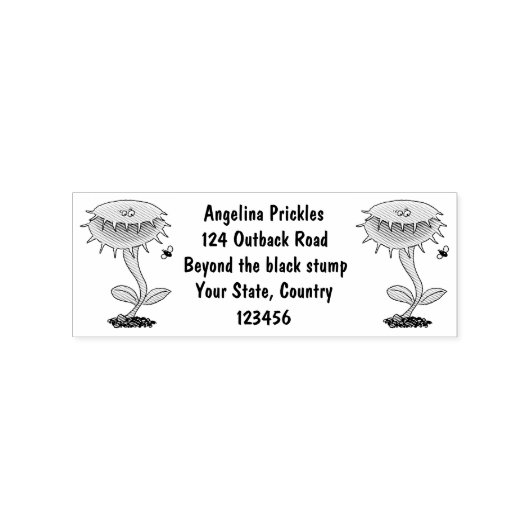 肉食おもしろい金星のハエの捕獲植物漫画 ラバースタンプ (インプリント)