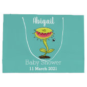 肉食おもしろい金星のハエの捕獲植物漫画 ラージペーパーバッグ (裏面)