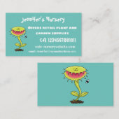 肉食おもしろい金星のハエの捕獲植物漫画 名刺 (正面/裏面)