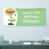 肉食おもしろい金星のハエの捕獲植物漫画 横断幕 (トレードショー)