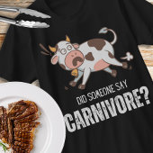 肉食の愛人とおもしろい言ったユニセックス Tシャツ