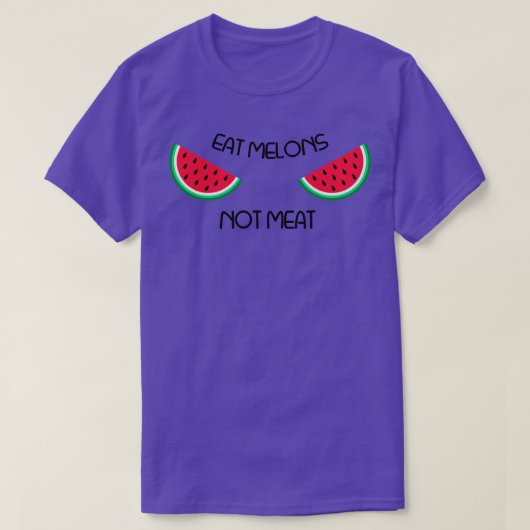 肉食べではなくメロン Tシャツ (デザイン正面)