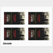 肉食べ物霧のシール 長方形シール (シート)