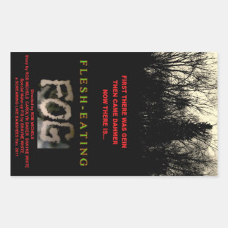 肉食べ物霧のシール 長方形シール