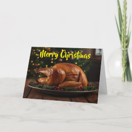 肉食動物へのメリークリスマス。 カード