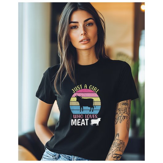 肉食動物を愛する女の子だけのダイエット Tシャツ