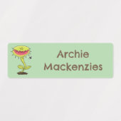 肉食性ビーナスフライの罠パーソナライズされた漫画 ラベル (デザイン2)