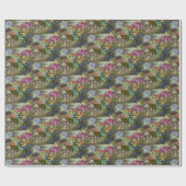 肉食性植物性湿原食核パターン ラッピングペーパー (フラット)