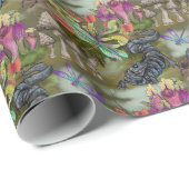 肉食性植物性湿原食核パターン ラッピングペーパー (ロールコーナー)