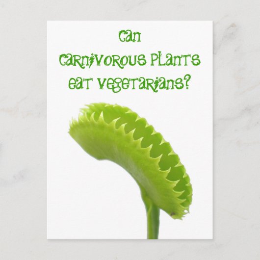 肉食植物はベジタリアンを食べられますか ポストカード (正面)