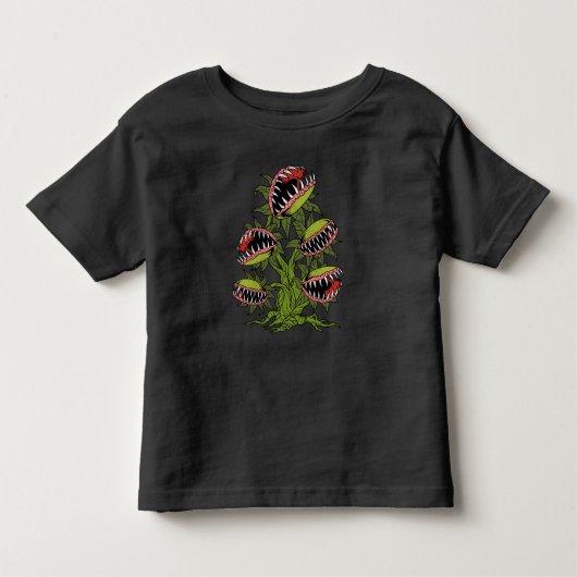 肉食植物ギフト怪獣ビーナスフライトラップ トドラーTシャツ (正面)