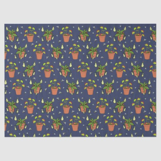 肉食植物ネペンテースとビーナスフライトラップ 薄葉紙 (正面)