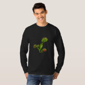 肉食植物ビーナスフライトラップ水投手 Tシャツ (正面フル)
