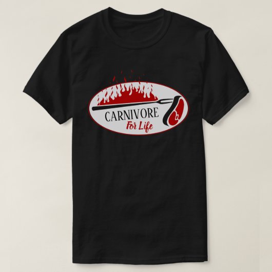 肉食肉食肉食肉食肉食肉食肉食動物 Tシャツ (デザイン正面)
