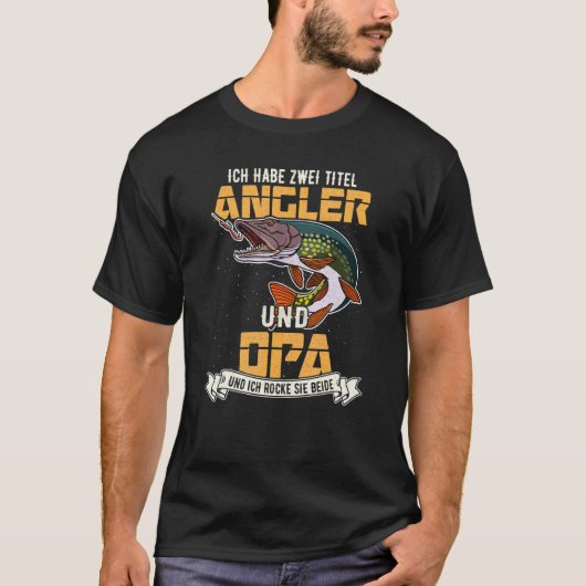 肉食魚 釣り ルアー トラウト 釣り竿 フィッシャーマン Tシャツ (正面)