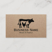 肉&家禽市場チキンピッグカウブッチャーバス 名刺 (正面)