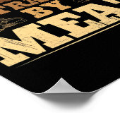 肉Bbqに気を取られおもしろいやすい ポスター (角)