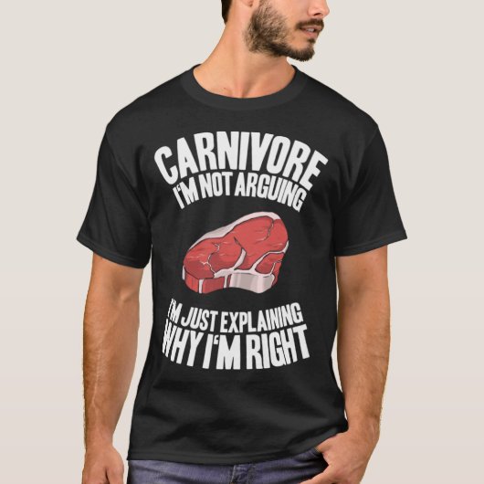 肉Iはケト性ダイエットKeto Carnivoreを議論していない Tシャツ (正面)