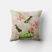 肋骨のハチドリのヴィンテージのグランジな枕 クッション (裏面)