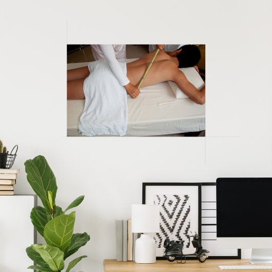 肋骨の竹マッサージ ポスター (ホームオフィス)