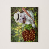 肋骨を盗むな!おもしろいマルチーズ犬 ジグソーパズル (縦)