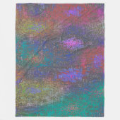 肌がカラフルなめらかで年老いた染み フリースブランケット (正面)